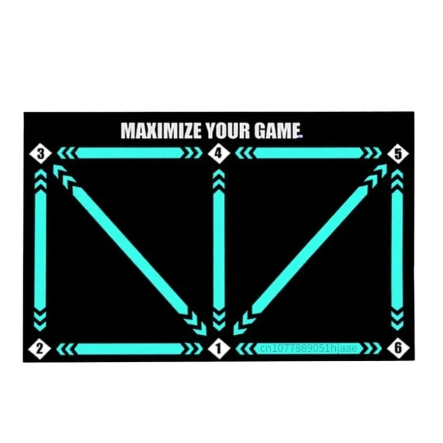 Gym Floor Mat for Soccer Training with Numbered Footwork Guides and Non-Slip Backing - Image 1