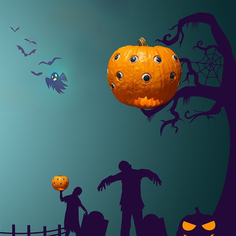 Halloween Animatronic Pumpkin Prop with Moving Eyes for Scary Party Decoration - Image 7