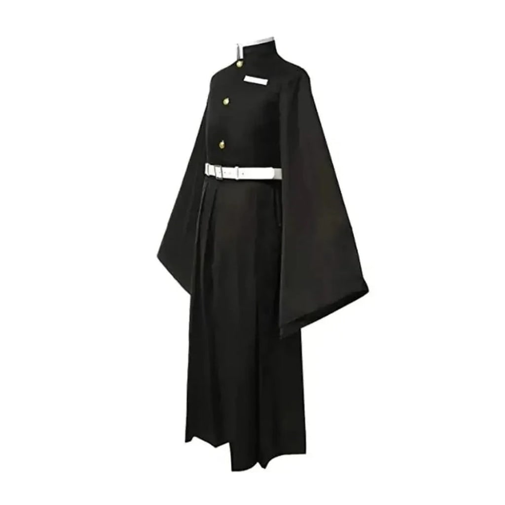 Halloween Anime Cosplay Costume with Character High Collar Gold Buttons and Belt - Image 4