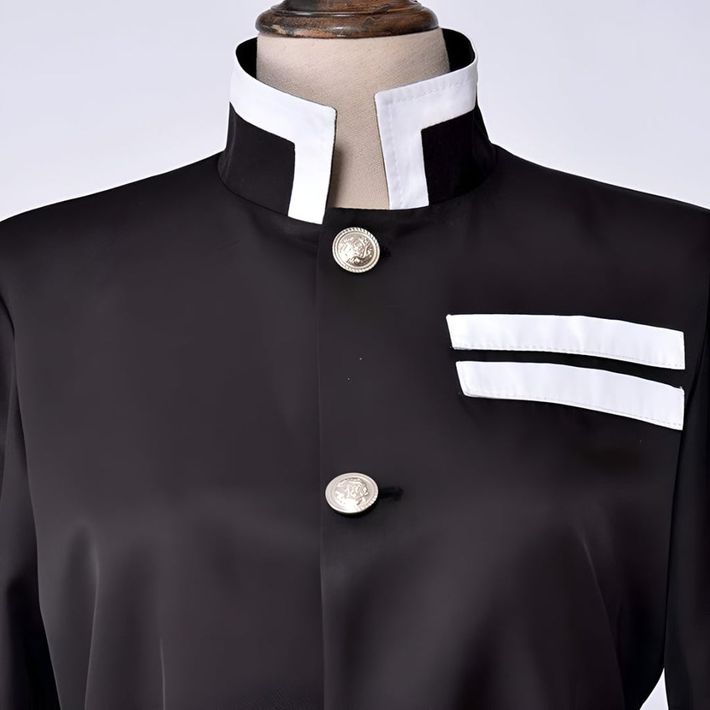 Halloween Anime Cosplay Costume with Flame Cape demon hunter saga Uniform and White Collar Trim - Image 8