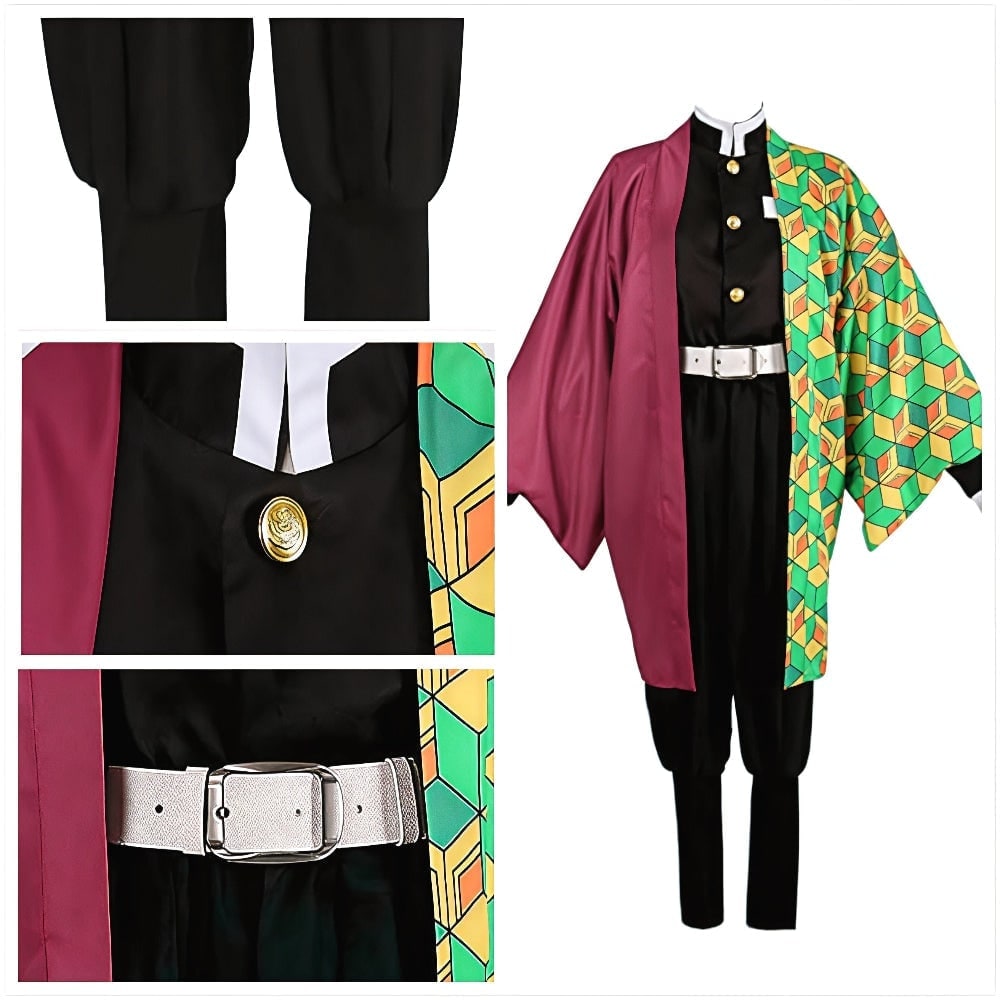 Halloween Anime Cosplay Costume with Kimono Haori and Obi Belt for Kids' Dress Up Party - Image 12
