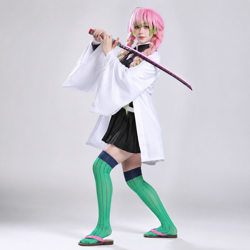 Halloween Anime Cosplay Costume with Kimono Haori and Obi Belt for Kids' Dress Up Party - Image 14