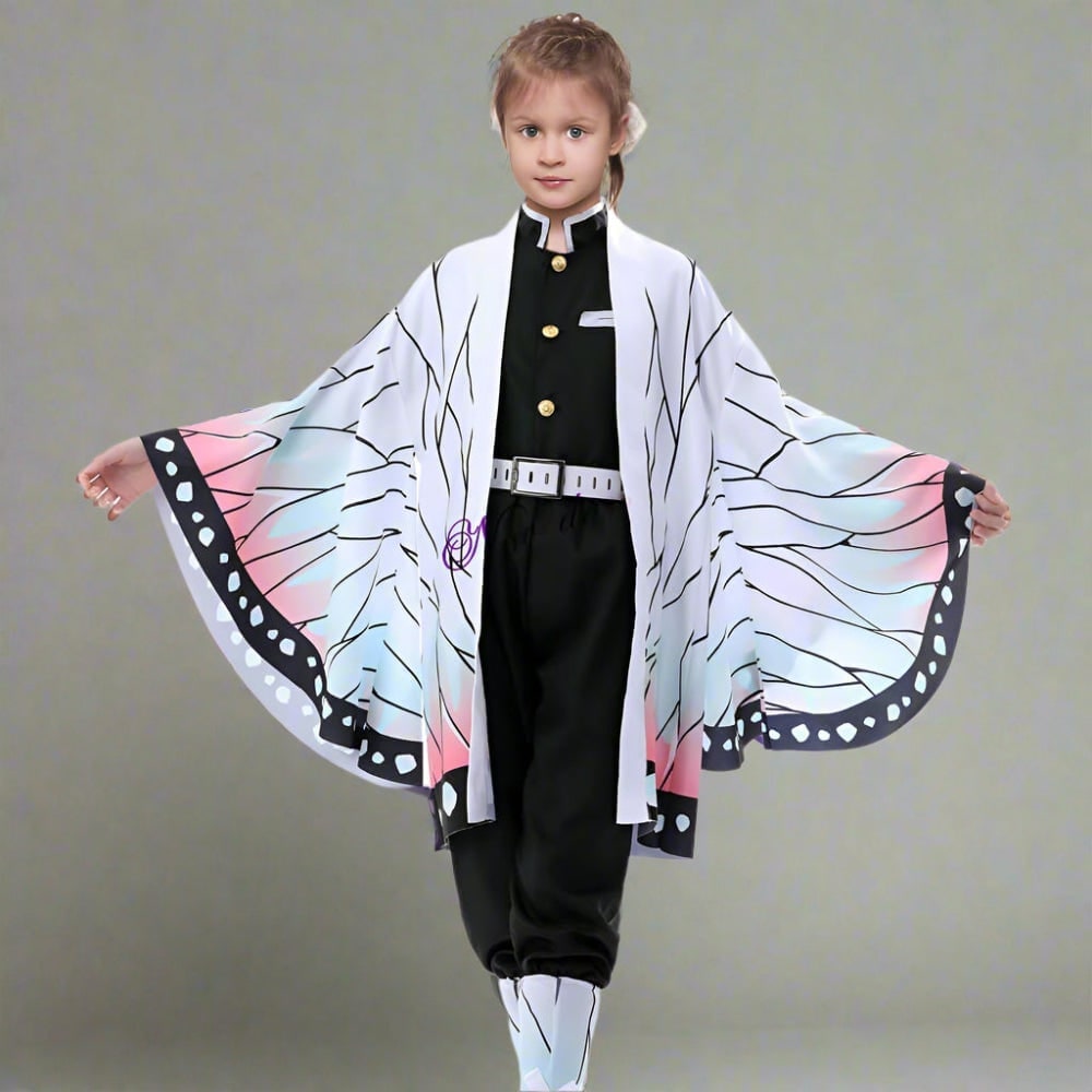 Halloween Anime Cosplay Costume with Kimono Haori and Obi Belt for Kids' Dress Up Party - Image 9