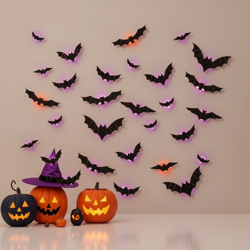 Halloween Bat Decorations with LED Lights for Indoor Outdoor Yard and Party - Image 5