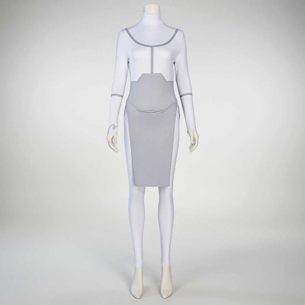 Halloween Cosplay Bodysuit with Mock Turtleneck Tabard and Utility Belt for Anime Costume Party - Image 1