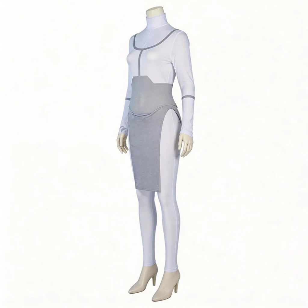 Halloween Cosplay Bodysuit with Mock Turtleneck Tabard and Utility Belt for Anime Costume Party - Image 2