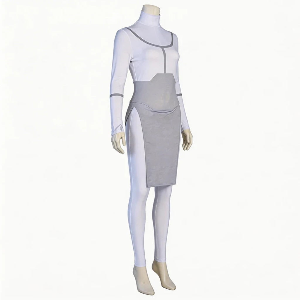 Halloween Cosplay Bodysuit with Mock Turtleneck Tabard and Utility Belt for Anime Costume Party - Image 3
