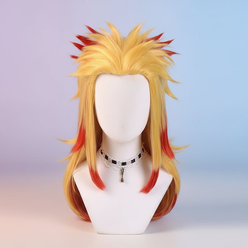 Halloween Cosplay Wig with Layered Choppy Cut and Blunt Bangs for Anime Character Costume - Image 13