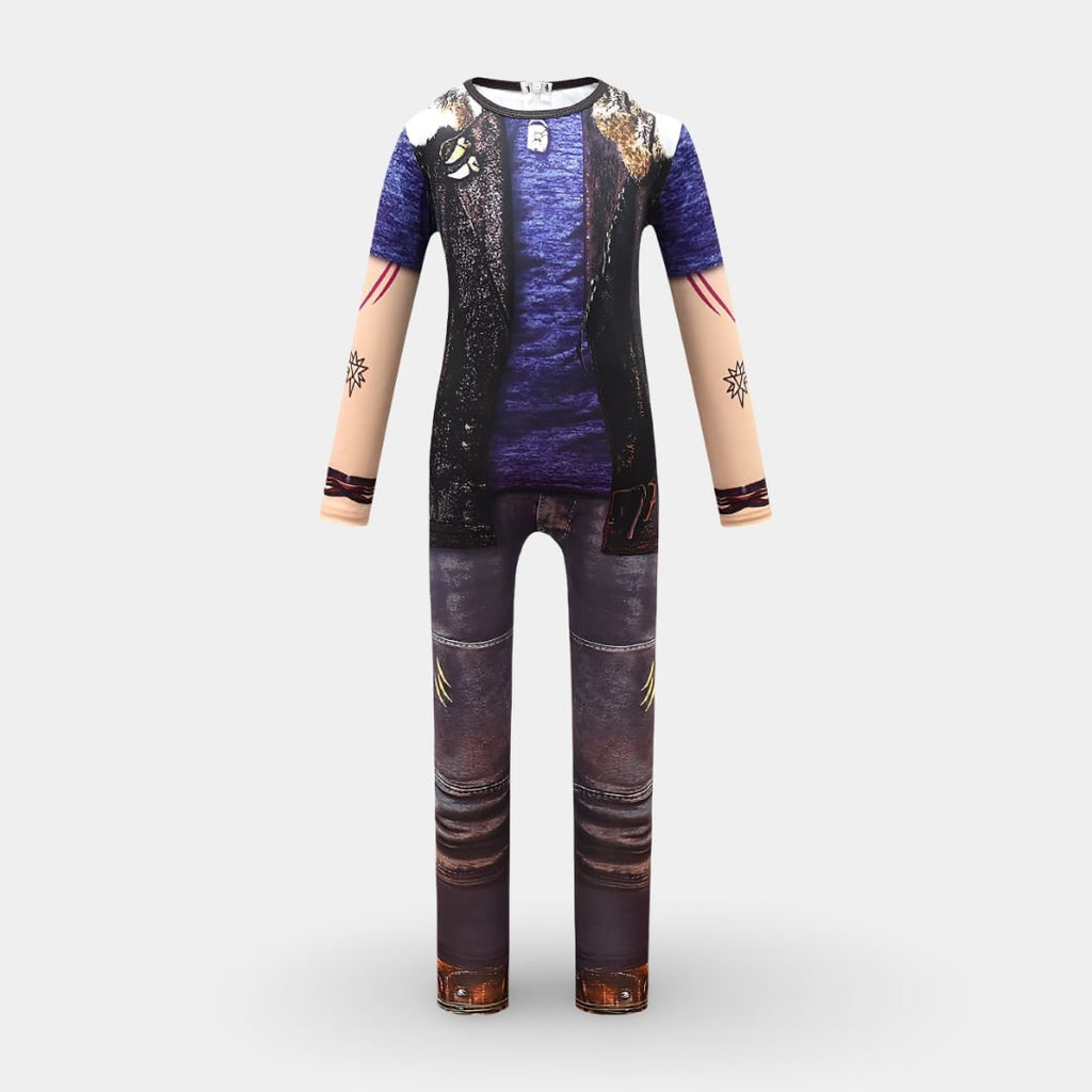 Halloween Costumes for Kids' Zombie Character and Zip-Up with Printed Tattoo Sleeves - Image 2