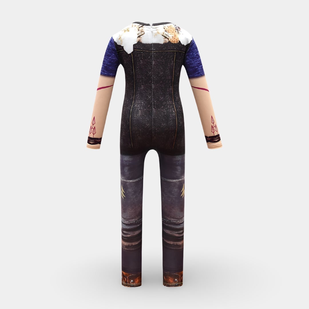 Halloween Costumes for Kids' Zombie Character and Zip-Up with Printed Tattoo Sleeves - Image 3