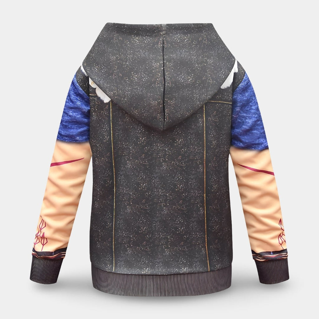 Halloween Costumes for Kids' Zombie Character and Zip-Up with Printed Tattoo Sleeves - Image 6