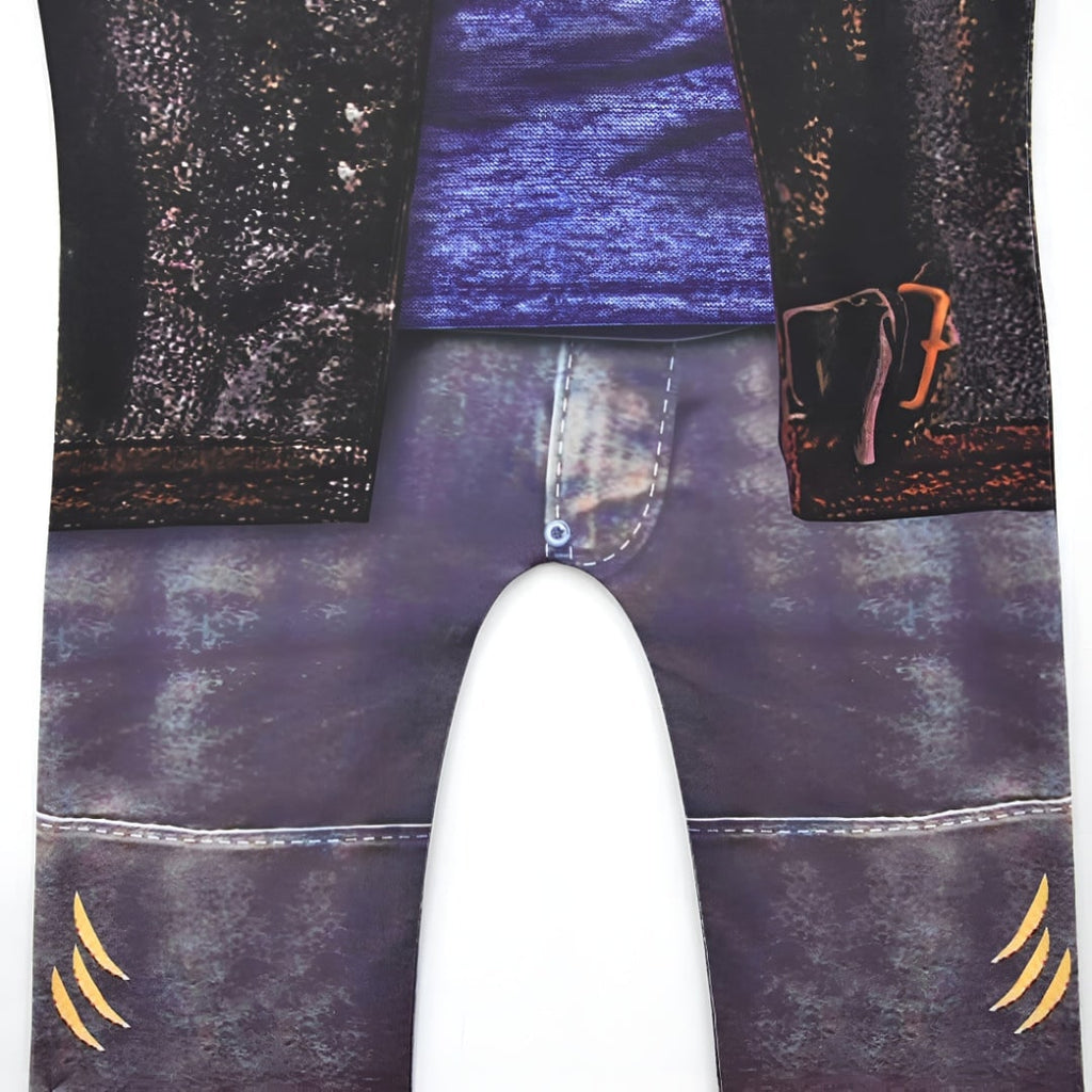 Halloween Costumes for Kids' Zombie Character and Zip-Up with Printed Tattoo Sleeves - Image 8