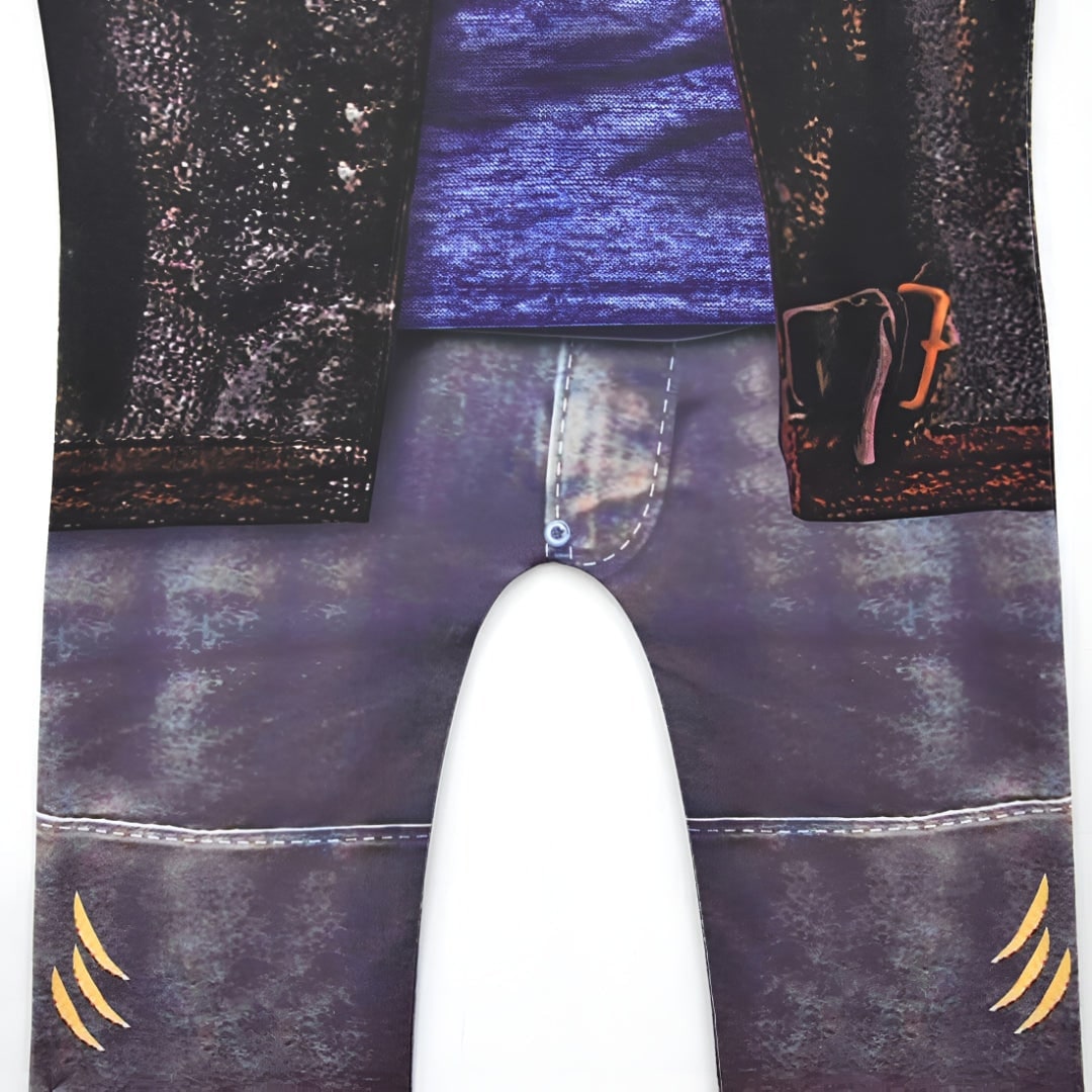 Halloween Costumes for Kids' Zombie Character and Zip-Up with Printed Tattoo Sleeves - Image 8