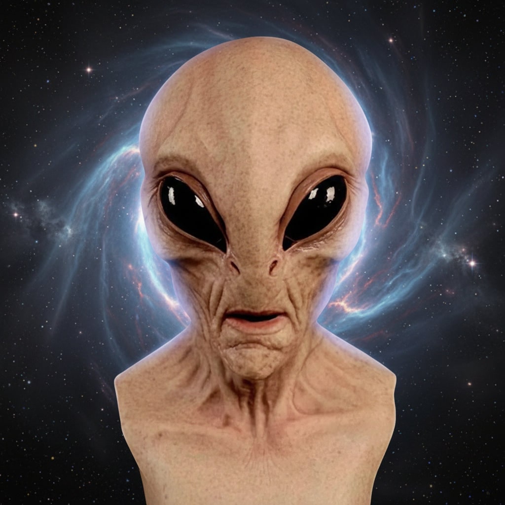 Halloween Creepy Alien Mask Full Head Latex Costume for Party - Image 2