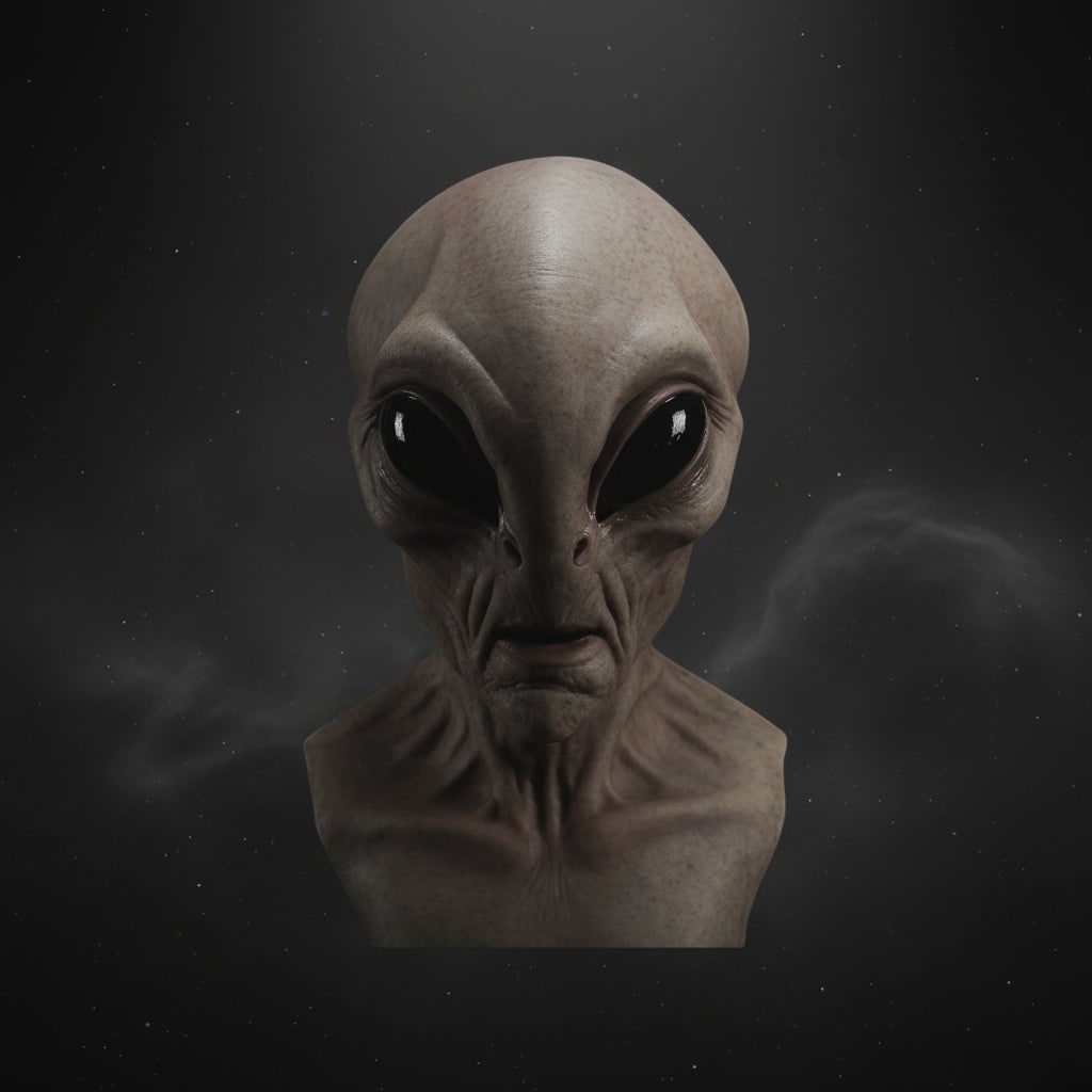 Halloween Creepy Alien Mask Full Head Latex Costume for Party - Image 3