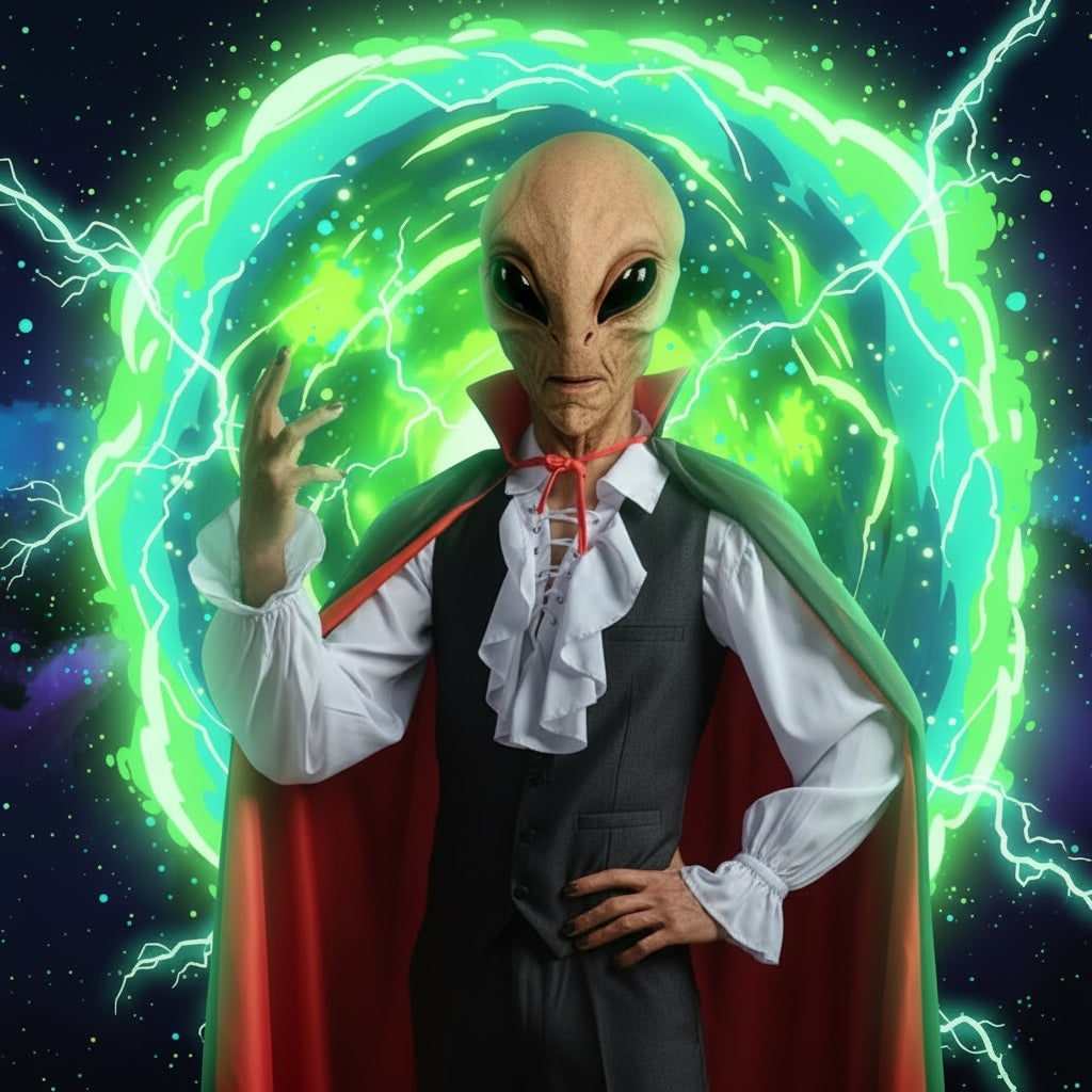 Halloween Creepy Alien Mask Full Head Latex Costume for Party - Image 5