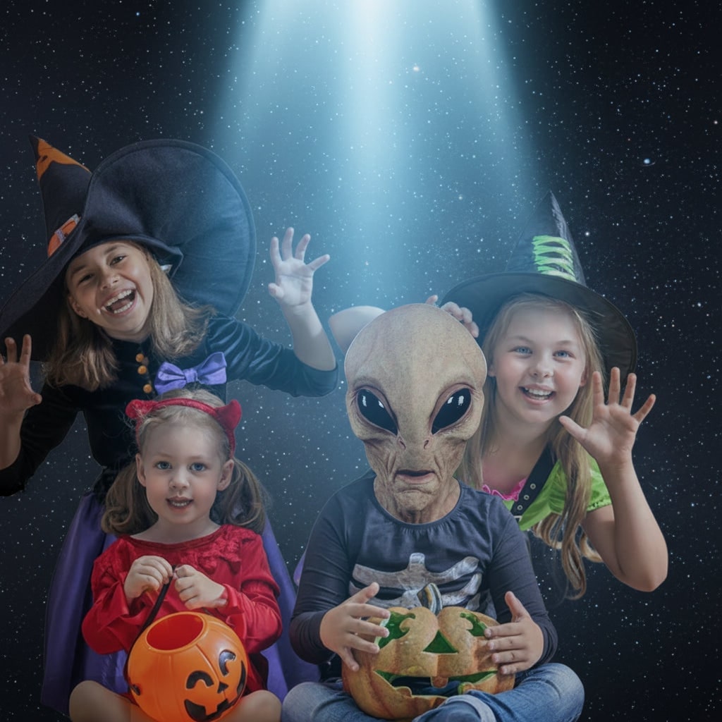 Halloween Creepy Alien Mask Full Head Latex Costume for Party - Image 6