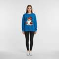 Halloween Crewneck Sweatshirt with Cute Ghost and Bat Print for Party and Casual Loungewear - Image 4