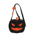Halloween Crossbody Purse with Pumpkin Jack-O-Lantern Design and Bat Strap Details Cell Phone - Image 11