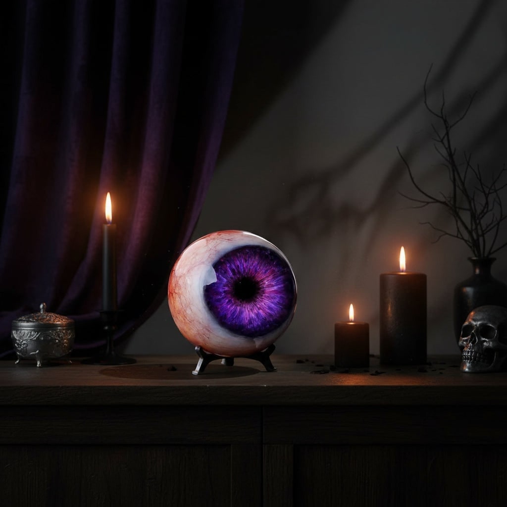 Halloween Eyeball Decoration with Stand for Indoor Party and Haunted House Display - Image 2