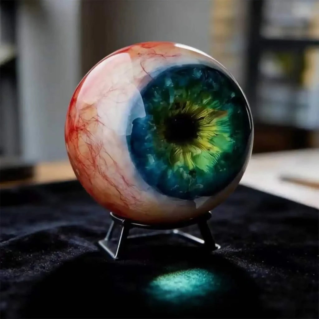 Halloween Eyeball Decoration with Stand for Indoor Party and Haunted House Display - Image 4