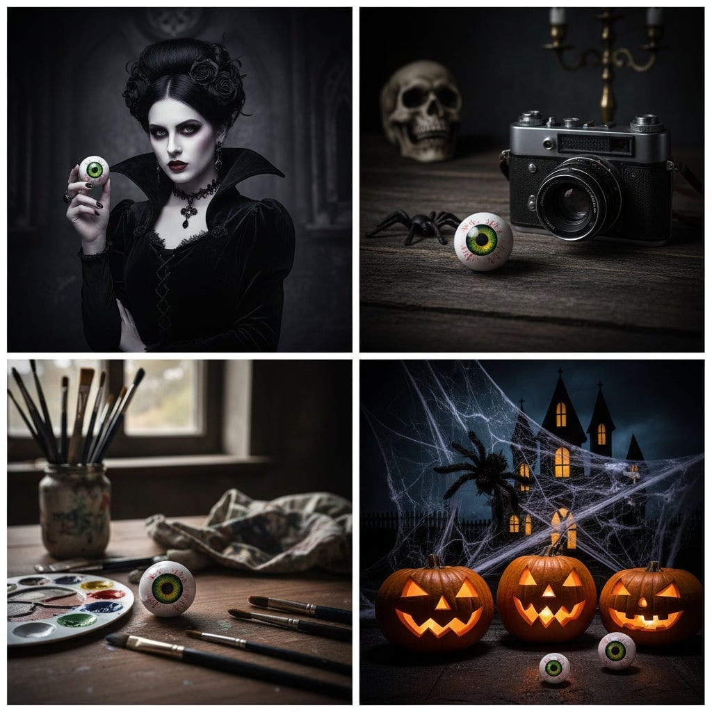 Halloween Eyeball Decoration with Stand for Indoor Party and Haunted House Display - Image 6