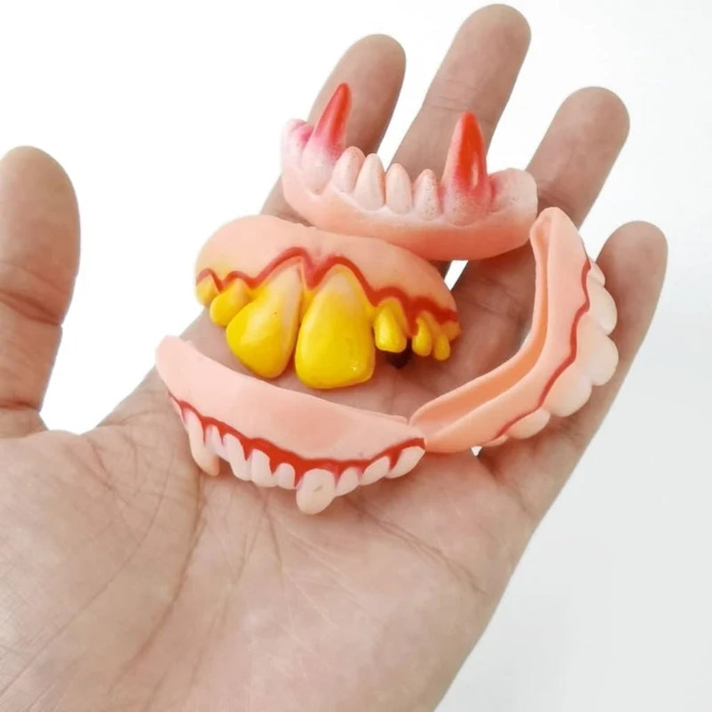 Halloween Fake Teeth Partials with Vampire Fangs and Costume Options - Image 2