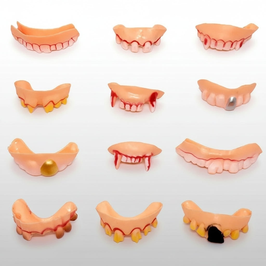 Halloween Fake Teeth Partials with Vampire Fangs and Costume Options - Image 4