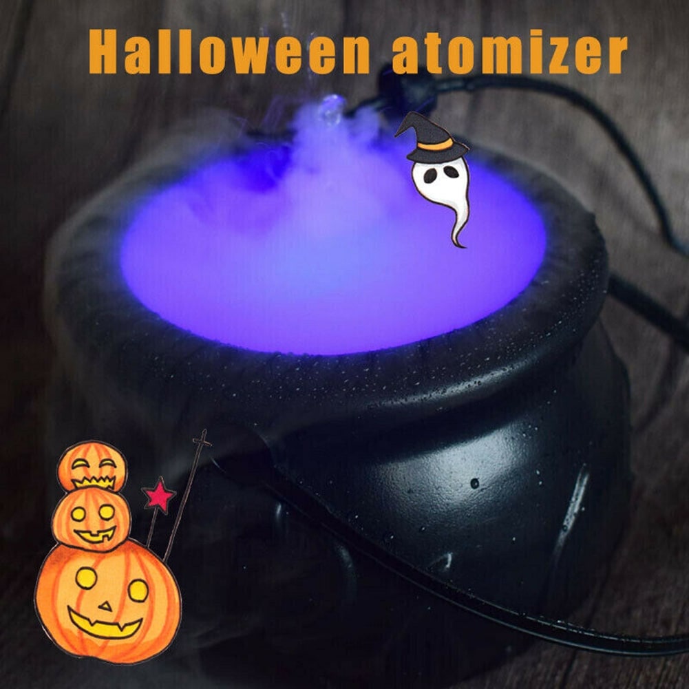 Halloween Fog Maker Cauldron with Color-Changing LED Lights and Mist for Party Decoration - Image 1