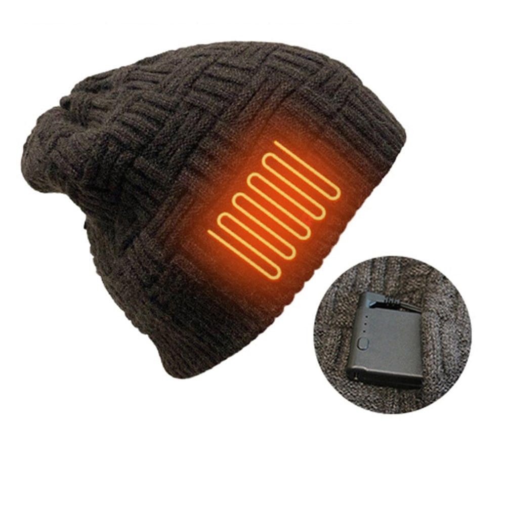 Halloween Heated Hat Beanie with Rechargeable Battery Pack and Knit Design for Winter Party Costume - Image 8