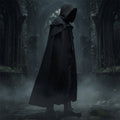 Halloween Hooded Cloak with Double-Layer Cape for Costume and Haunted House Party Caped - Image 1