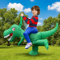 Halloween Inflatable Dinosaur Costume for Kids' with Built-In Fan and Riding Effect - Image 1