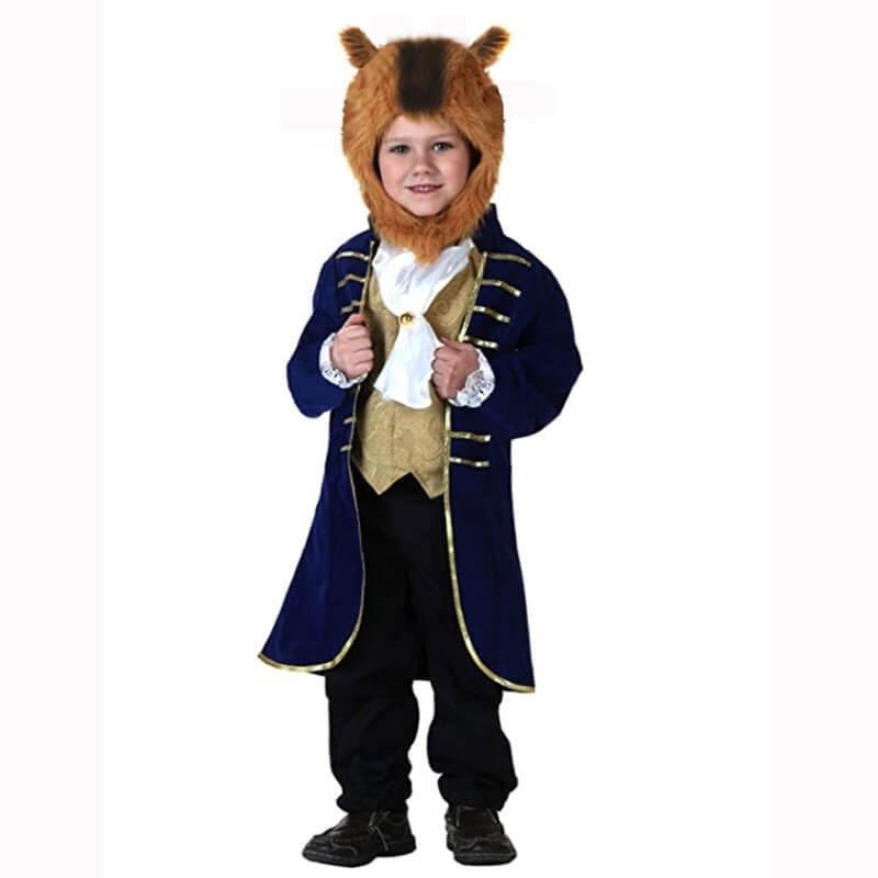 Halloween Kids' Animal Costume Plush Set with Hood Mittens and Tail - Image 6