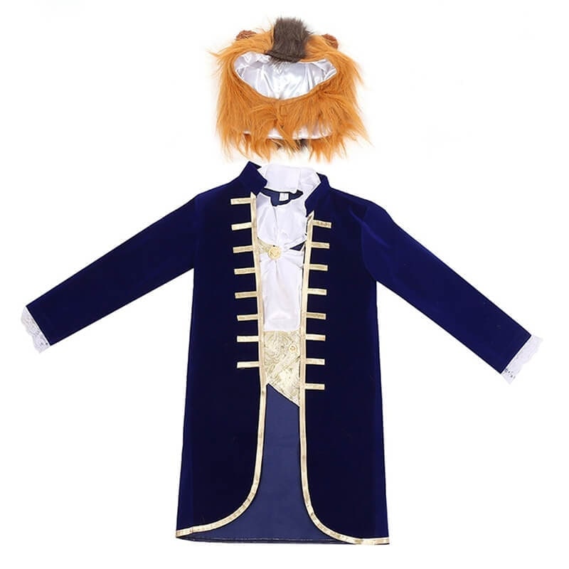 Halloween Kids' Animal Costume Plush Set with Hood Mittens and Tail - Image 8