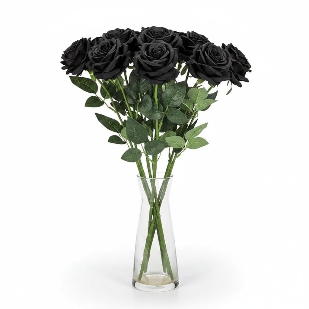 Halloween Outdoor Artificial Flowers Roses Bulk Bouquet with Realistic Fabric Petals - Image 2