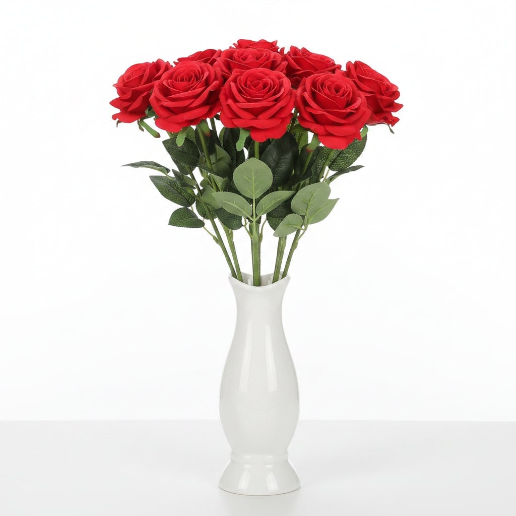 Halloween Outdoor Artificial Flowers Roses Bulk Bouquet with Realistic Fabric Petals - Image 3