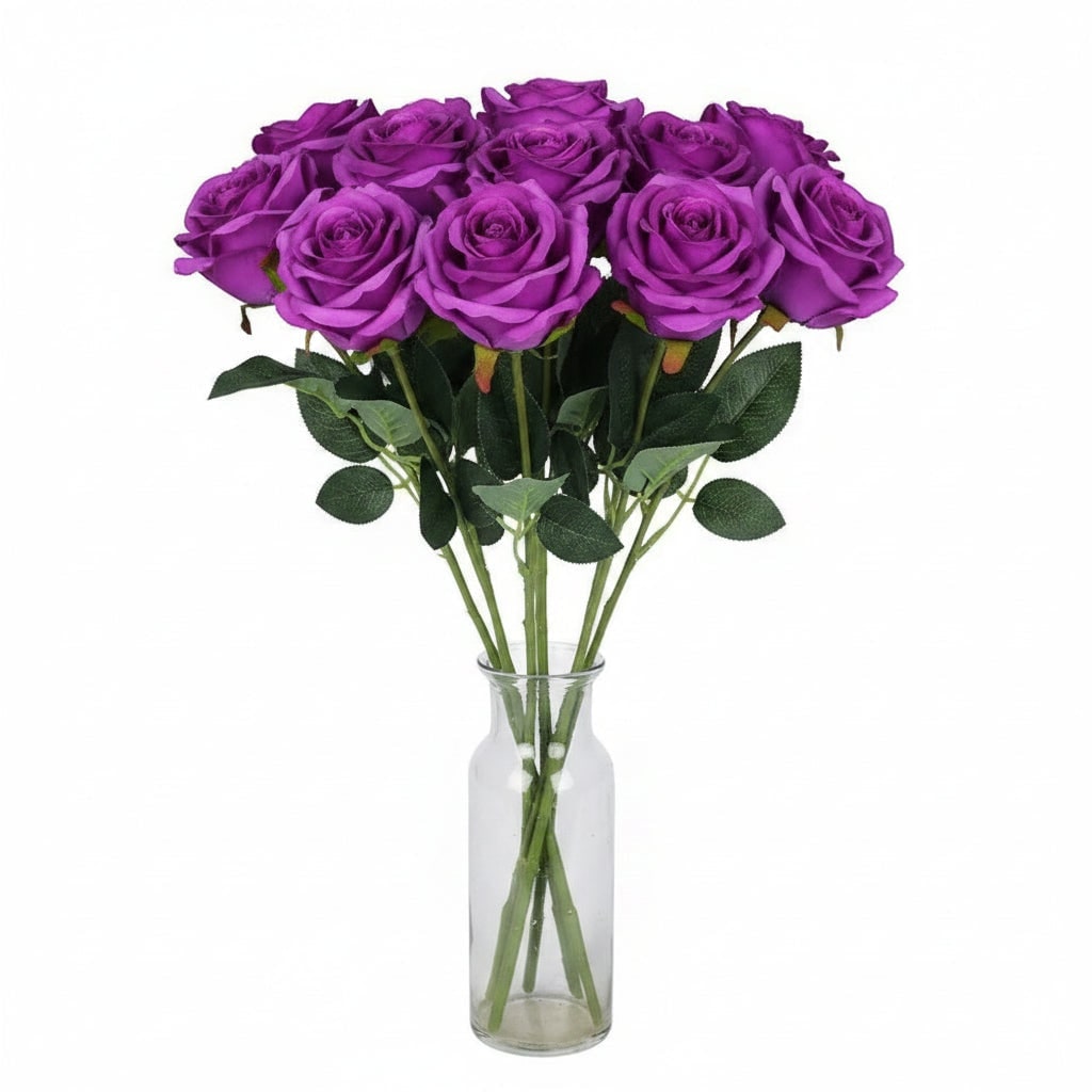 Halloween Outdoor Artificial Flowers Roses Bulk Bouquet with Realistic Fabric Petals - Image 6