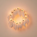 Halloween Outdoor Decorations LED Light-Up Ghost Wreath with Gauze for Door and Party - Image 2