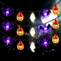 Halloween Outdoor String Lights with LED Pumpkin Ghost and Bat Figures for Patio Party Decoration - Image 5