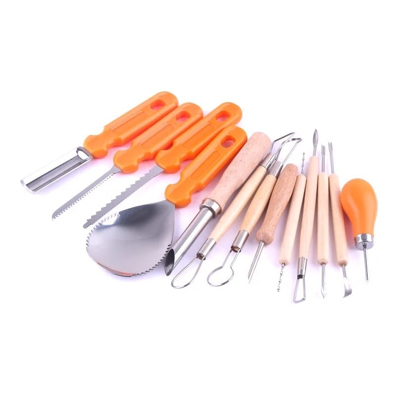 Halloween Pumpkin Carving Kit with Stainless Steel Tools Saw and Zippered Storage Case - Image 2