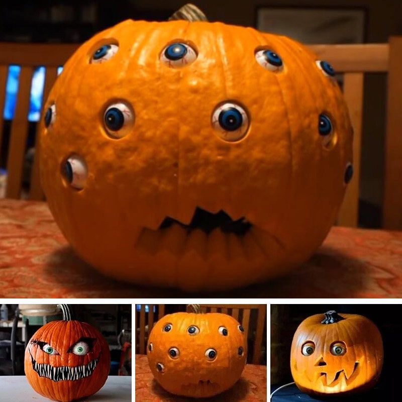 Halloween Pumpkin Decorations with Animatronic Moving Eyes and Scary Patterns - Image 12