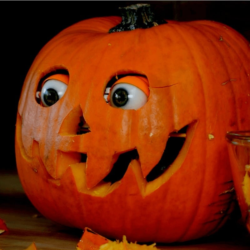 Halloween Pumpkin Decorations with Animatronic Moving Eyes and Scary Patterns - Image 2