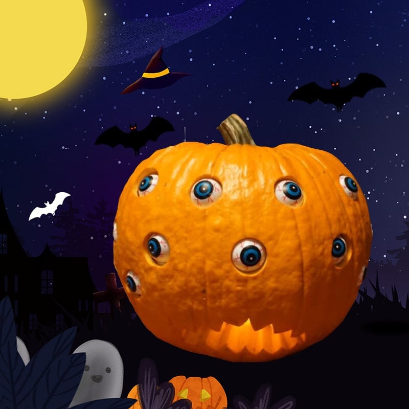 Halloween Pumpkin Decorations with Animatronic Moving Eyes and Scary Patterns - Image 8