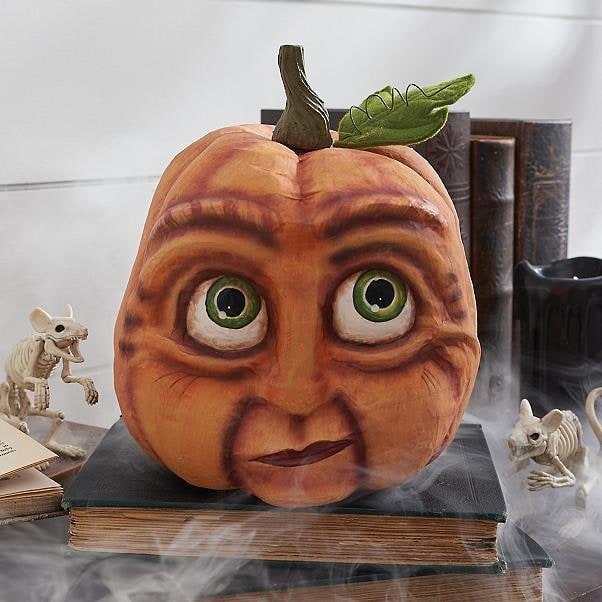 Halloween Pumpkin Decorations with Expressive Faces Resin Figurine for Haunted House Party Decor - Image 11