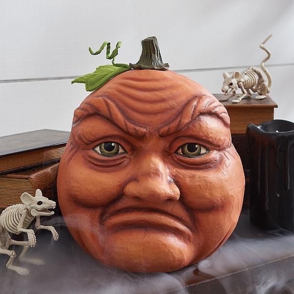 Halloween Pumpkin Decorations with Expressive Faces Resin Figurine for Haunted House Party Decor - Image 7