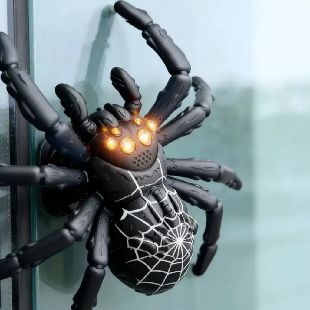 Halloween Remote Control Spider Toy with Wall Climbing Function and LED Eyes - Image 2