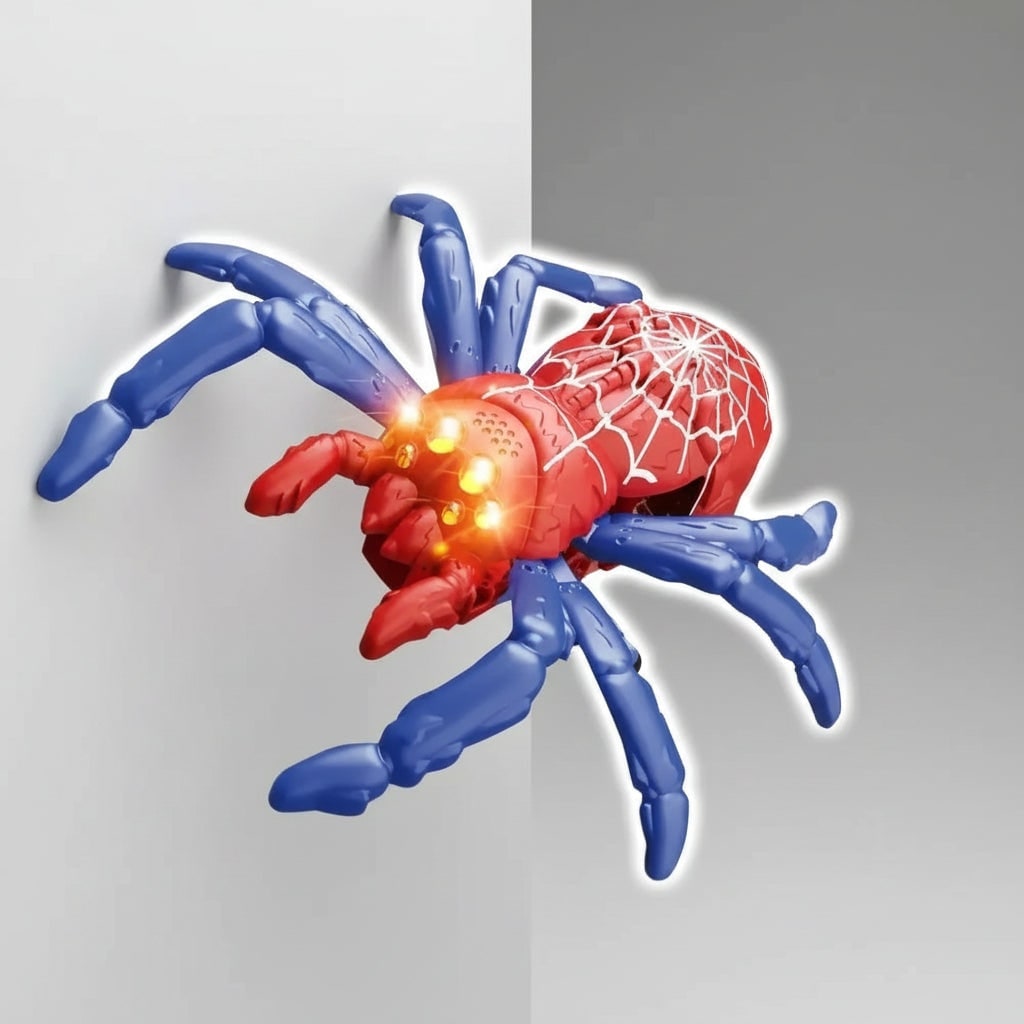 Halloween Remote Control Spider Toy with Wall Climbing Function and LED Eyes - Image 3