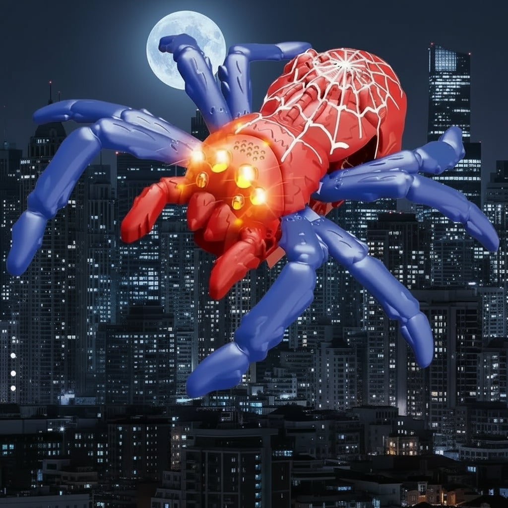 Halloween Remote Control Spider Toy with Wall Climbing Function and LED Eyes - Image 8