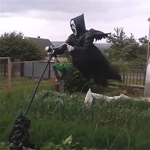 Halloween Scary Scarecrow Outdoor Decoration with Pole and Wind-Activated Swaying for Yard Party - Image 2