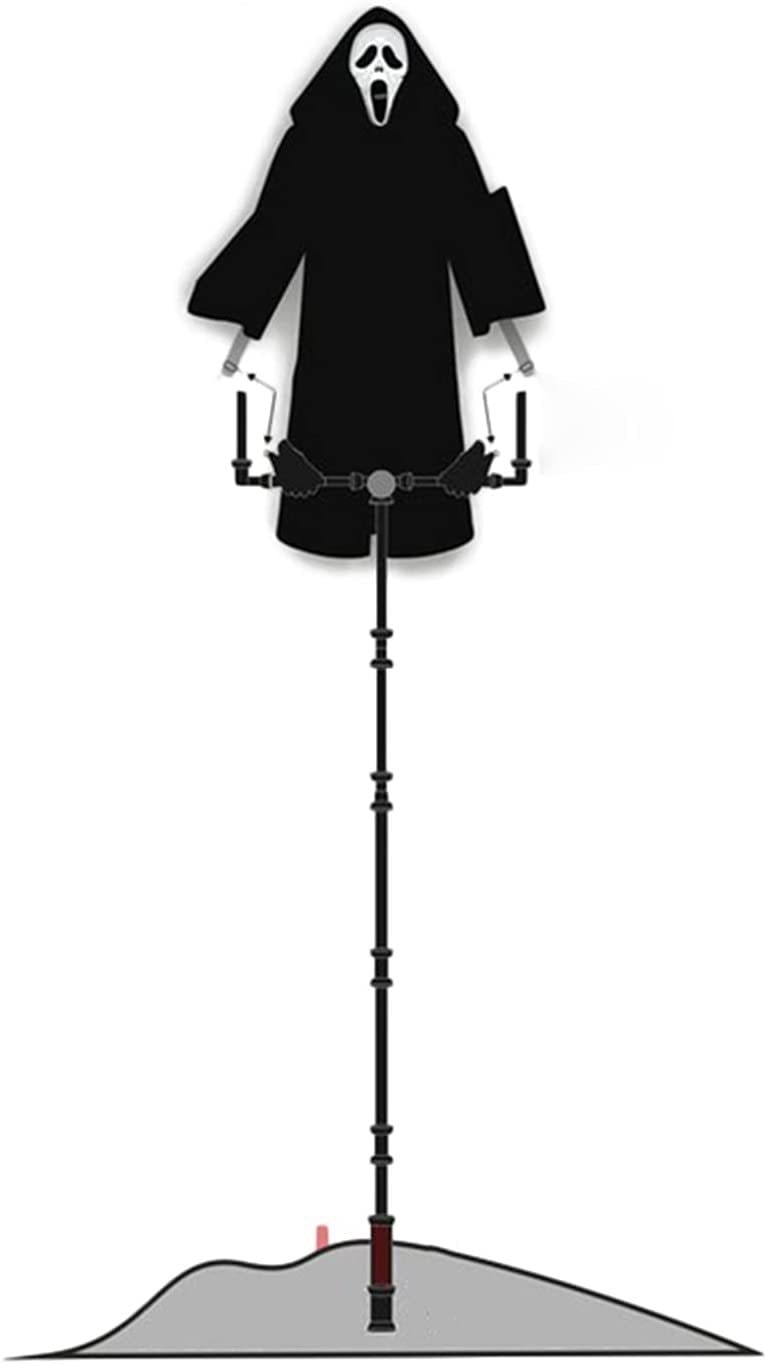 Halloween Scary Scarecrow Outdoor Decoration with Pole and Wind-Activated Swaying for Yard Party - Image 4